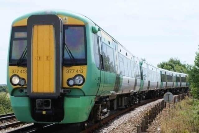 The railway line was closed after someone was involved in a collision with a train near Gatwick Airport. Photo: Sussex World / stock image