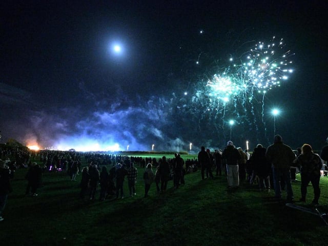 Huge crowds gathered on the East Beach Green to watch the fireworks