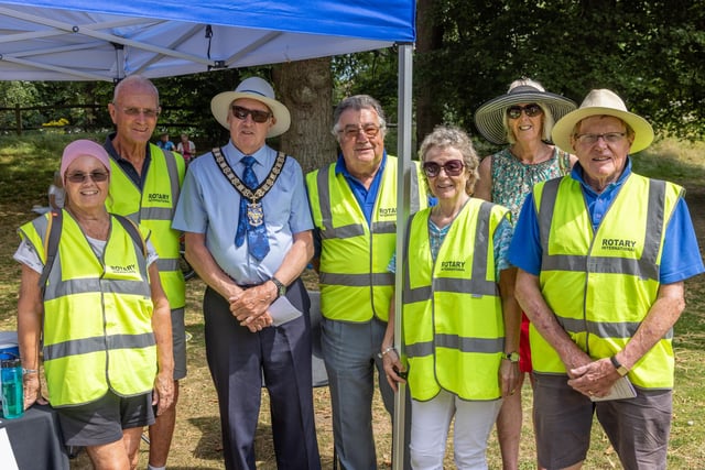 Mayor John Barrett with members of the Rotary Club of Bognor Regis