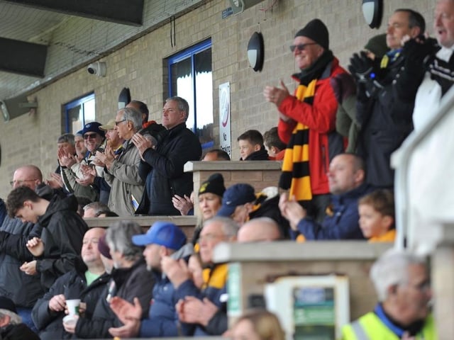 Action, celebration and crowd pictures from Lancing v Littlehampton Town at Culver Road