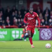 Ade Adeyemo's goal was the only positive for Crawley at Huddersfield | Picture: Eva Gilbert