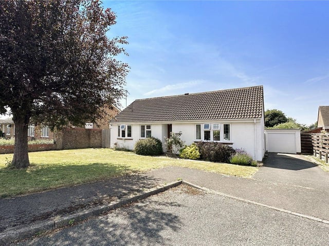 This detached bungalow is in a delightful, quiet cul-de-sac on the outskirts of Rustington. It is on the market with Graham Butt at £485,000.