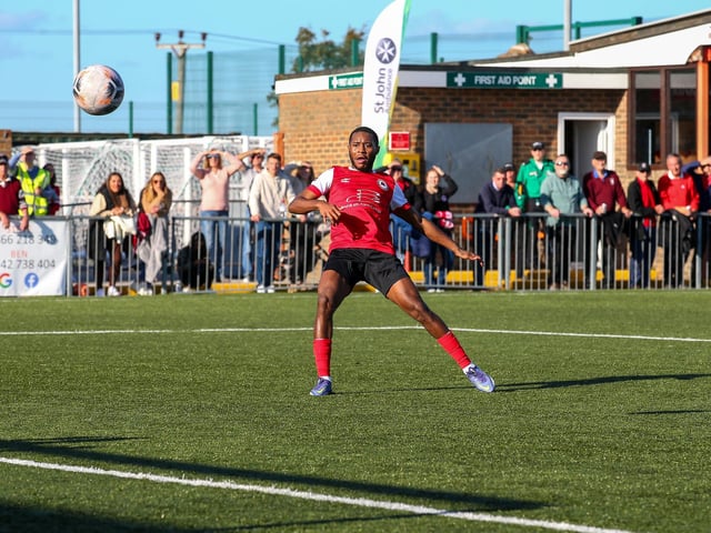 Action from Eastbourne Borough v Weymouth in the National League South:Eastbourne Borough v Weymouth