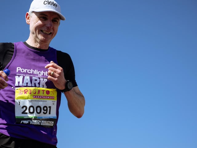 Images of runners in the 2025 Brighton Marathon