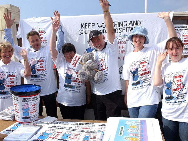 T-shirts on sale for the KWASH campaign to keep Worthing and Southlands Hospitals