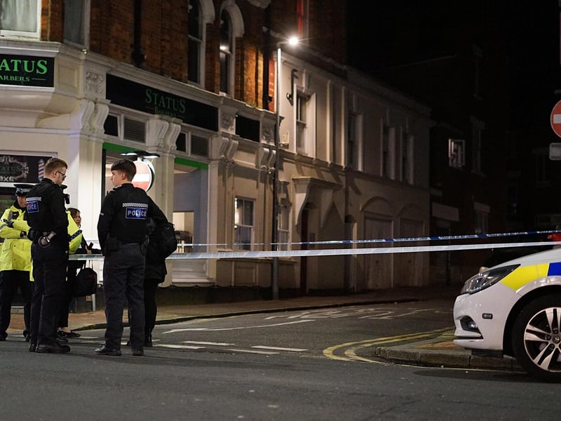 Police officers were seen at a cordoned off area just after 7pm at the junction of Elms Road and Seaside Road in Eastbourne on Thursday, March 7