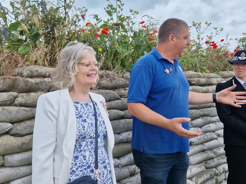 The Lord-Lieutenant of West Sussex, Lady Emma Barnard, has been given a tour of Shoreham Fort and shown the vision for the future before presenting the King's Award for Voluntary Service to the Friends of Shoreham Fort.