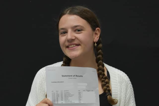 Evelyn Kimber was speechless when she saw she had achieved 11 grade 9s