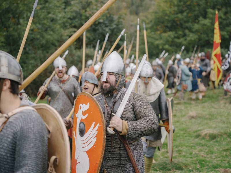 Battle of Hastings reenactment at Battle Abbey 2025. Pic supplied by Tom Arber/English Heritage.