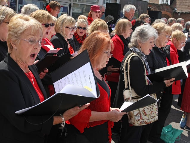The Shoreham Singers at the Lancing Street Party in June 2015