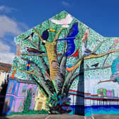 The new mural at St Matthew's Church in Worthing depicts the Parable of the Mustard Seed. Picture: Elaine Hammond