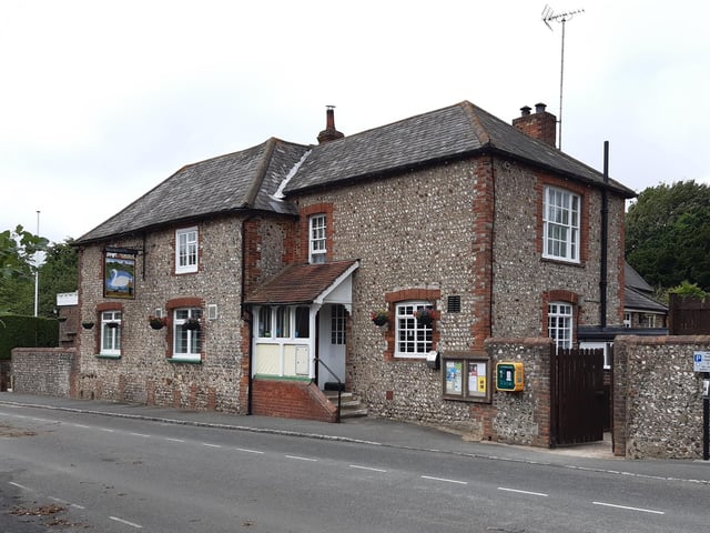 You will see The Swan Inn ahead, the perfect place to stop for refreshments