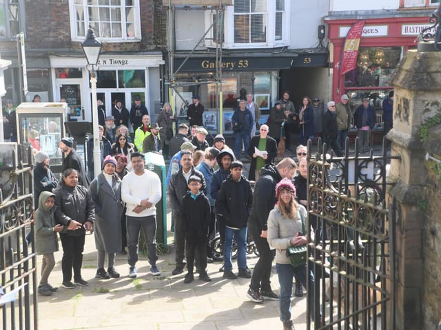 Procession of Witness 2024 on Good Friday in Hastings Old Town. Photo by Roberts Photographic.