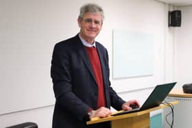 Lord Briggs speaks to law students at the university