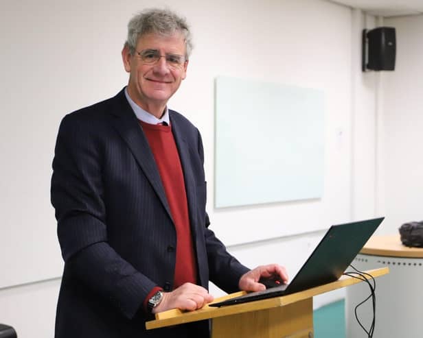 Lord Briggs speaks to law students at the university