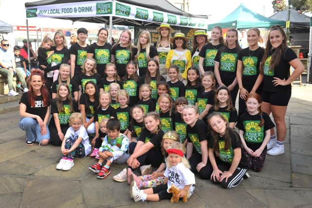 Local dance school Upbeat Dance Co performed a surprise flashmob at the launch of the Sussex Six campaign in Horsham on Saturday. Photo: Steve Robards