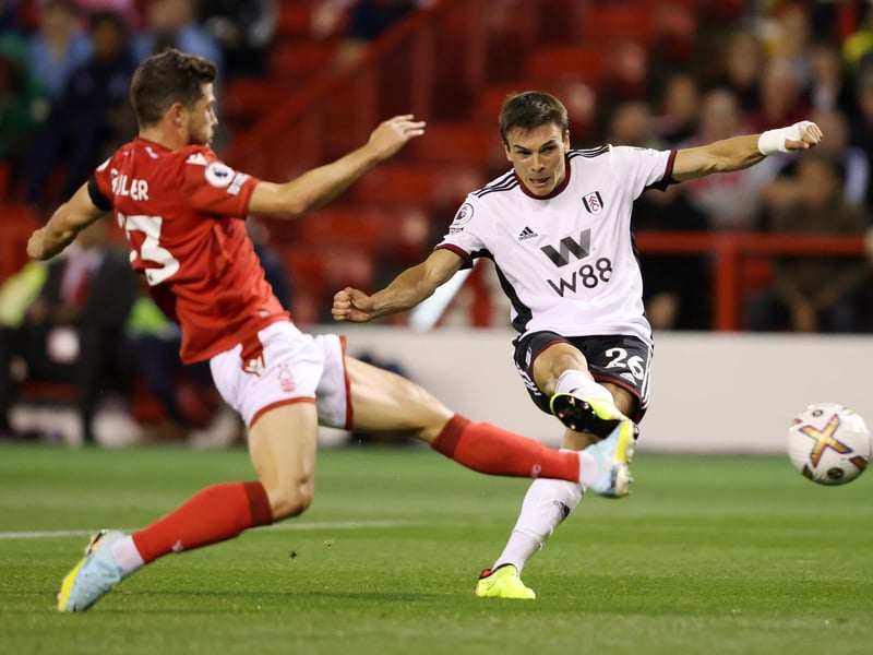 Joao Palhinha has been a revelation at Craven Cottage since arriving last summer. This 25 yard effort is curled effortlessly into the near corner to help Fulham towards victory.