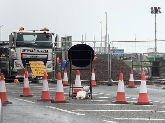 Roadworks at the junction of Albert Road and A259 Denmark Place started on January 20, 2025. Picture taken on February 10, 2025