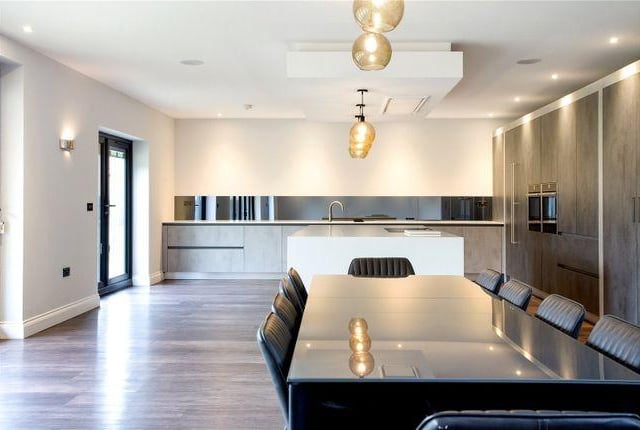 The open floor plan offers plenty of space to entertain.