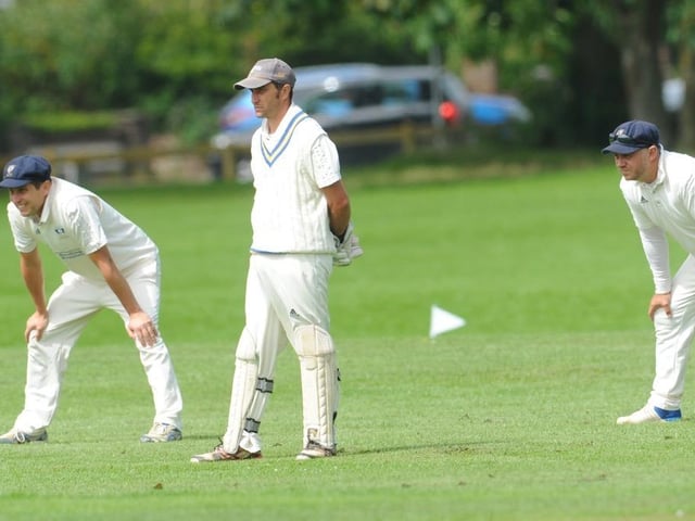 Action between Broadwater CC and Goring CC in Division 4 West of the Sussex Cricket League
