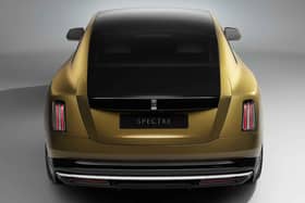 Spectre unveiled - the new fully-electric luxury car built by Rolls-Royce Motor Cars at its Home at Goodwood, near Chichester, West Sussex