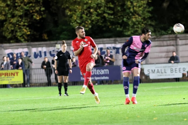 Action from Worthing's National South victory at Dulwich Hamlet