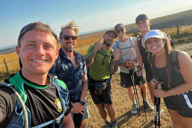 Hailsham Boxing Club walks 100 miles in extreme heat for for mental health (photo from Samuel Buchanan)