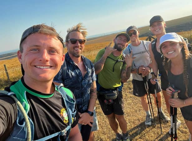 Hailsham Boxing Club walks 100 miles in extreme heat for for mental health (photo from Samuel Buchanan)