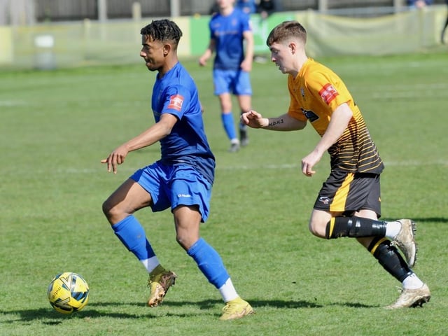 Action from Littlehampton Town's 1-1 draw with Lancing in theIsthmian south east division at The Sportsfield
