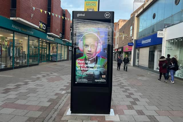BT applied last year to remove a number of phone boxes across Worthing and install new high-tech street hubs in their place – to provide USB charging, free UK calls, and public WiFi as well as monitor air quality. Photo: Eddie Mitchell