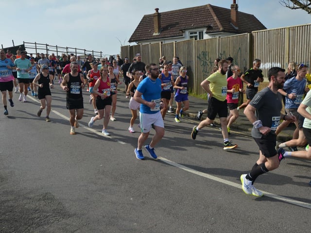 Action in the 2026 Hastings Half Marathon