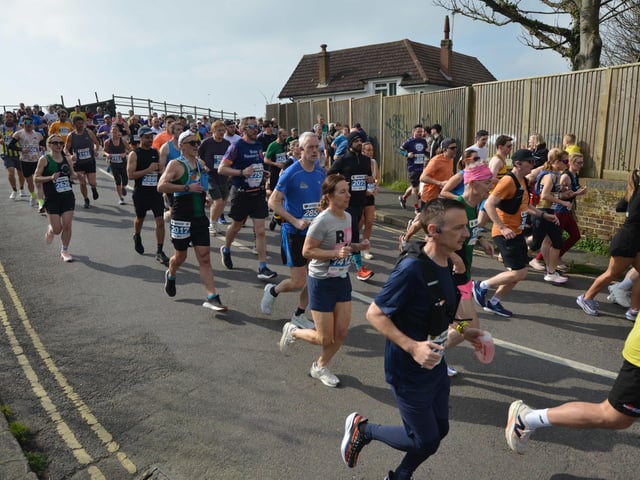 Action in the 2026 Hastings Half Marathon