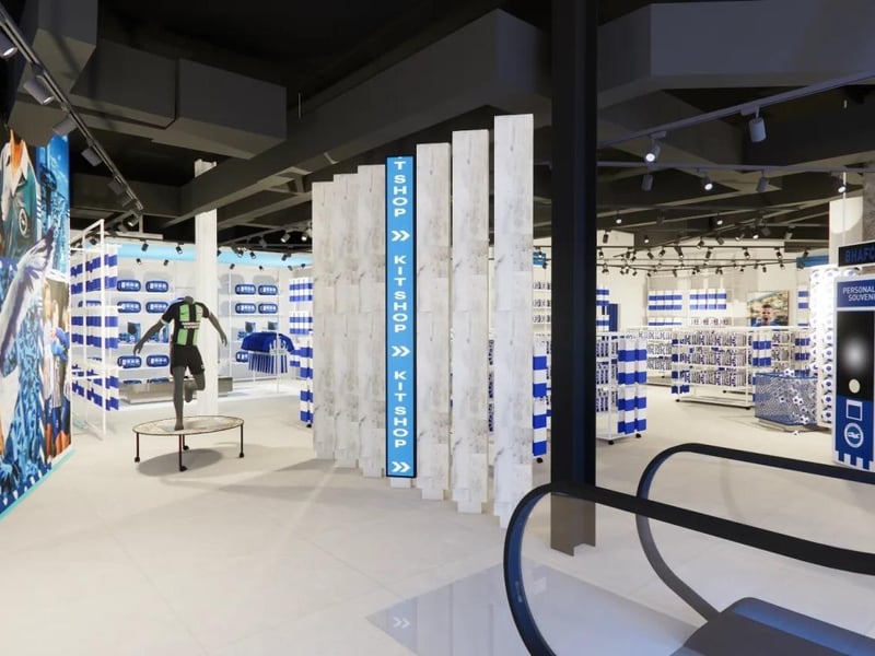 The new club shop at the Amex Stadium