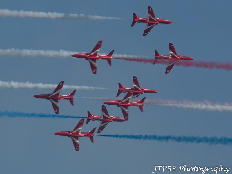 Airbourne 2025 - Eastbourne International Air Show. Red Arrows: Photo by Jeff Penfold JTP53 Photography