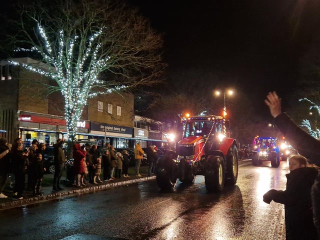 The Arundel Illuminated Tractor Run 2025 in Rustington, which it was visiting for the first time