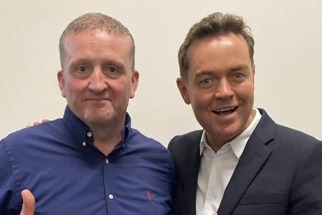 Stephen Mulhern and Dragons committee member Guv Slaughter