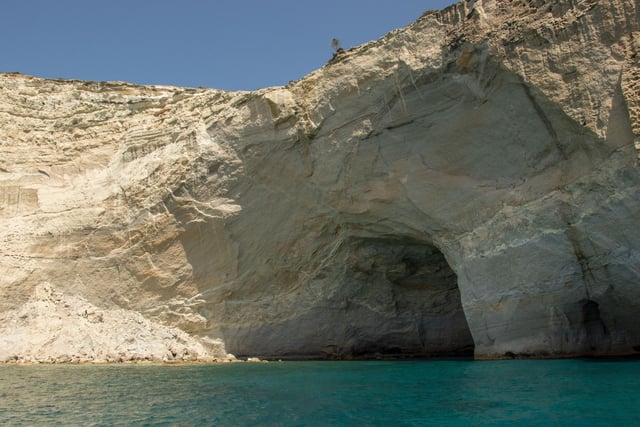 Only accessible by boat, Kleftiko Beach offers "amazing scenery on an amazing island" on the Greek isle of Milos