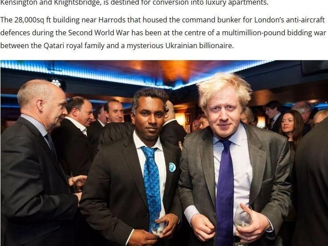 Ajit Chambers and Boris Johnson