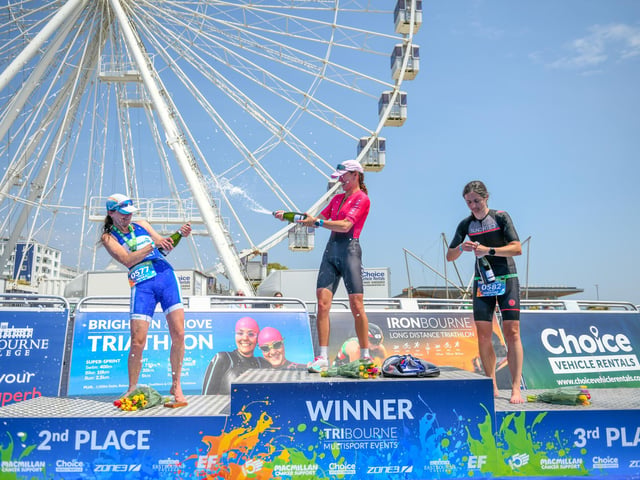 Podium pictures from the Eastbourne Triathlon Festival 2023
