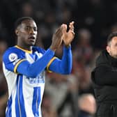 Brighton's Danny Welbeck has made his long-awaited return from injury at the home of former club, Arsenal. (Photo by GLYN KIRK/AFP via Getty Images)