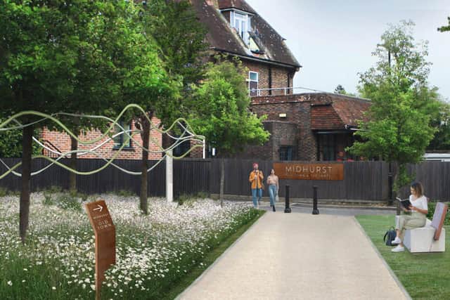 Artist's impression of 'Grange Green Walkway' Produced by Deacon Design for Midhurst Vision Partnership