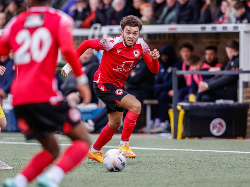 Action from Eastbourne Borough v Taunton Town at Priory Lane in National League South