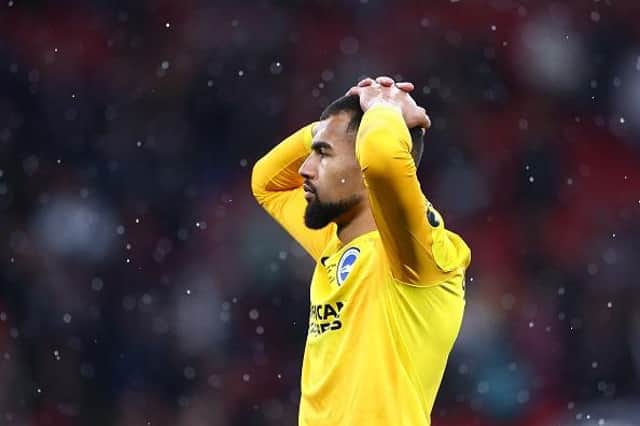 Robert Sanchez played in the FA Cup semi-final loss for Brighton against Man United at Wembley Stadium