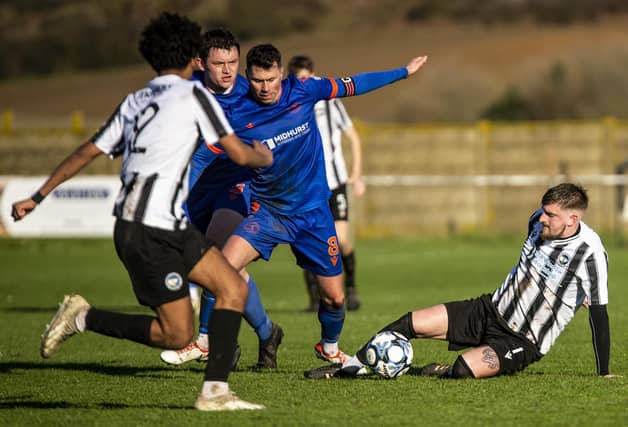 Action from Peacehaven and Telsombe's win over Midhurst and Easebourne in the SCFL premier