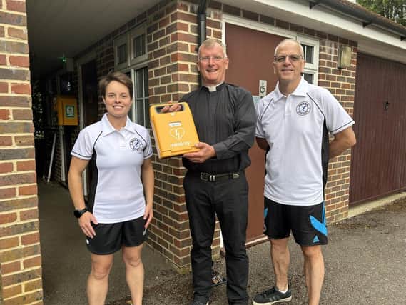 Jasmine Anderson and Chris (of Worth Way Runners), Fr. Michael Boag