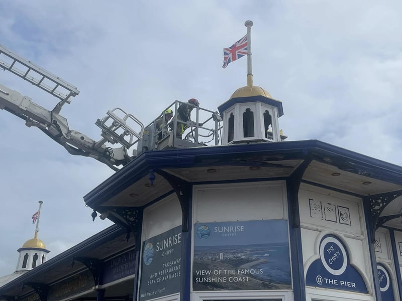 Eastbourne Pier has been evacuated after a fire service incident.