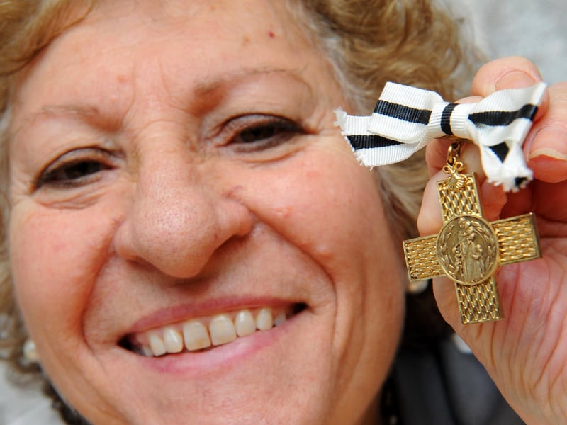 Maria Haines was awarded a League of Mercy Medal for her outstanding contribution to voluntary health care