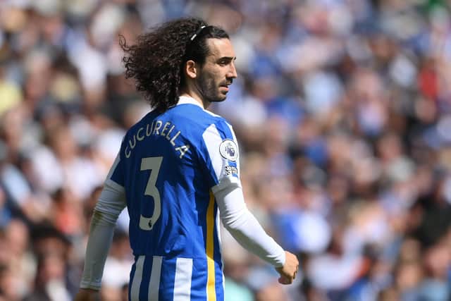 Popular Brighton & Hove Albion defender Marc Cucurella has outlined his preferred transfer destination amid increased interest from Manchester City and Chelsea. Picture by Mike Hewitt/Getty Images