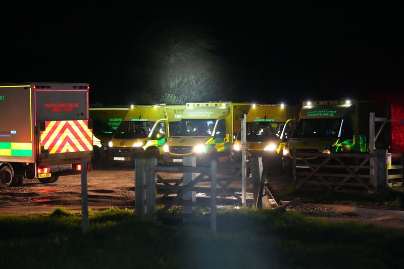 The fire service announced at 3am that ‘multiple crews’ were dealing with an ‘incident of severe flooding’ at Medmerry holiday park, between Bracklesham and Selsey.