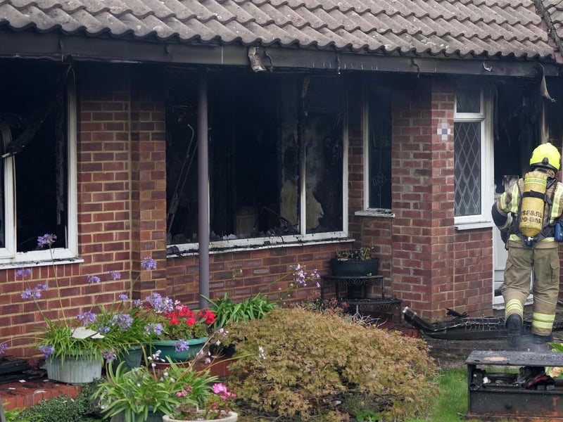 Firefighters at the scene. Picture: Sussex News and Pictures